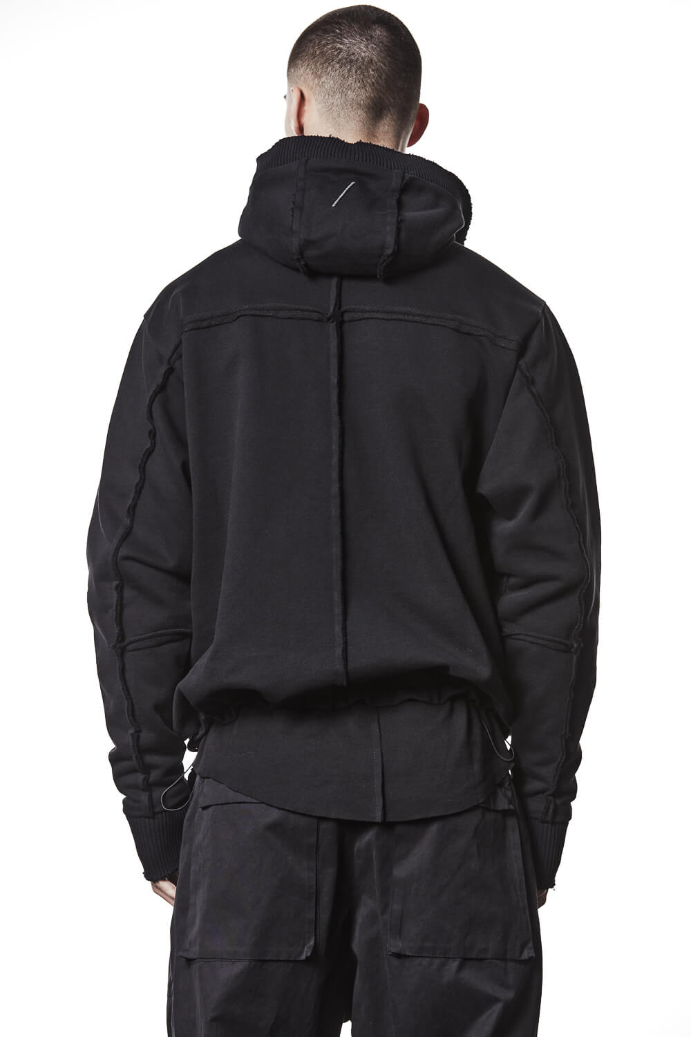 M SJ 690 High Neck 2-Way Zip Closure Jacket Black