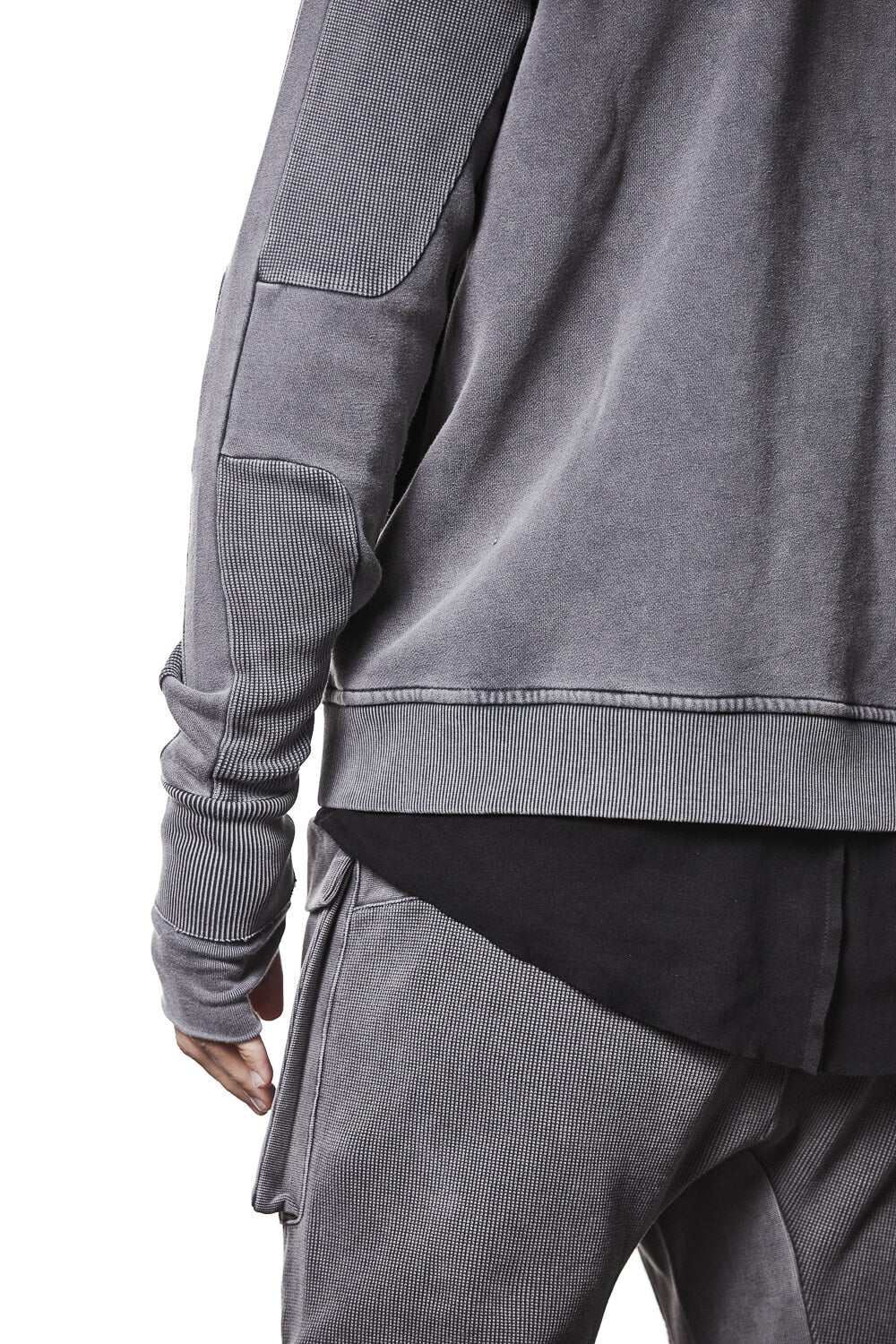 M SJ 691 2-Way Zip Closure Cotton Jacket Grey