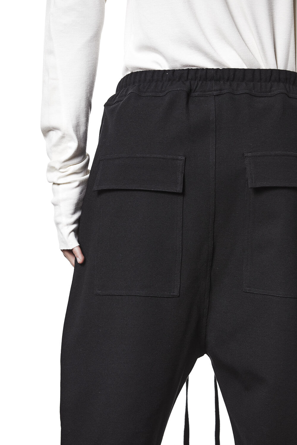 M ST 503 Drawstring Woven Trousers Black