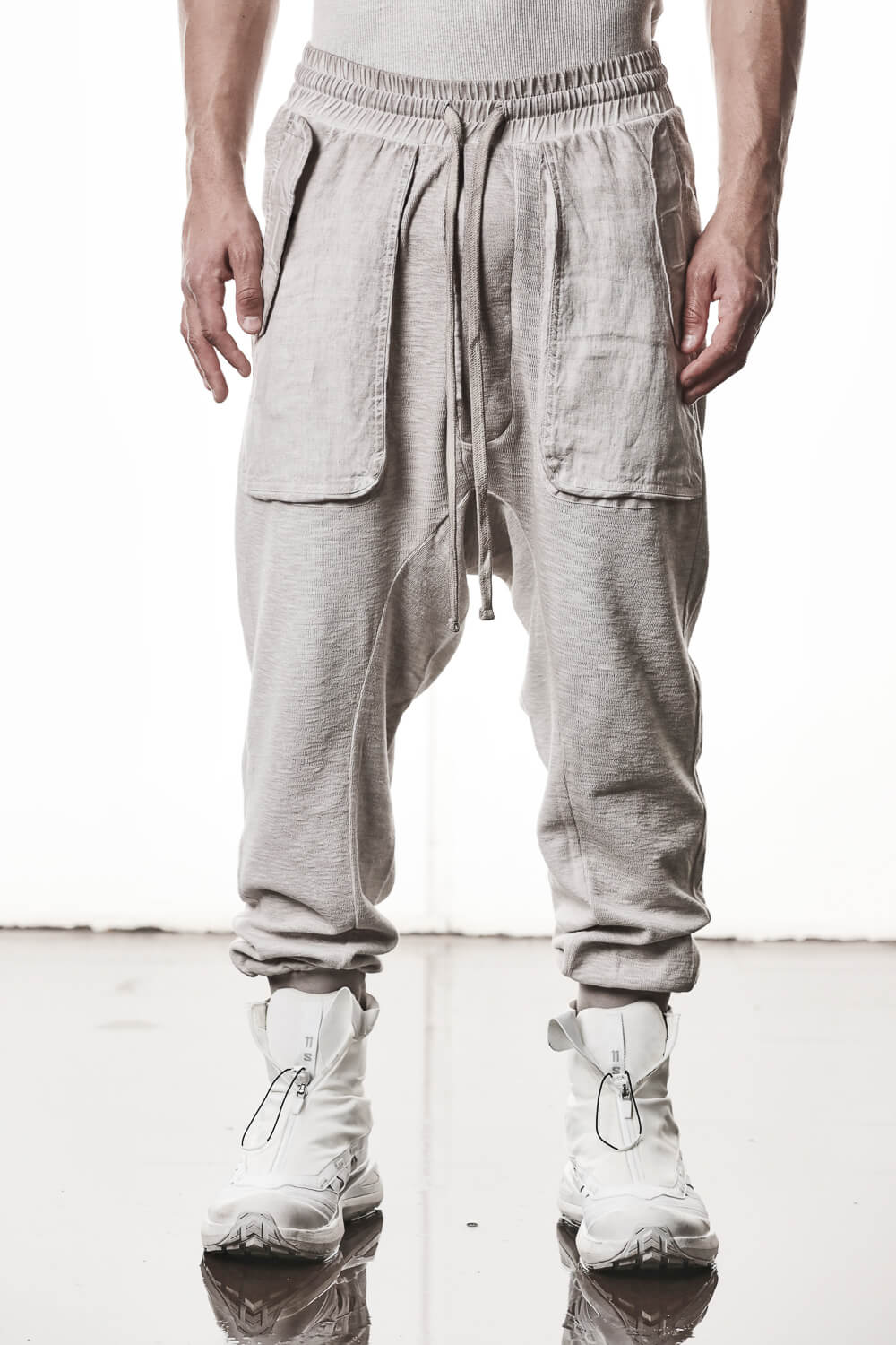 M ST 523 Cotton/Linen Trousers Light Beige