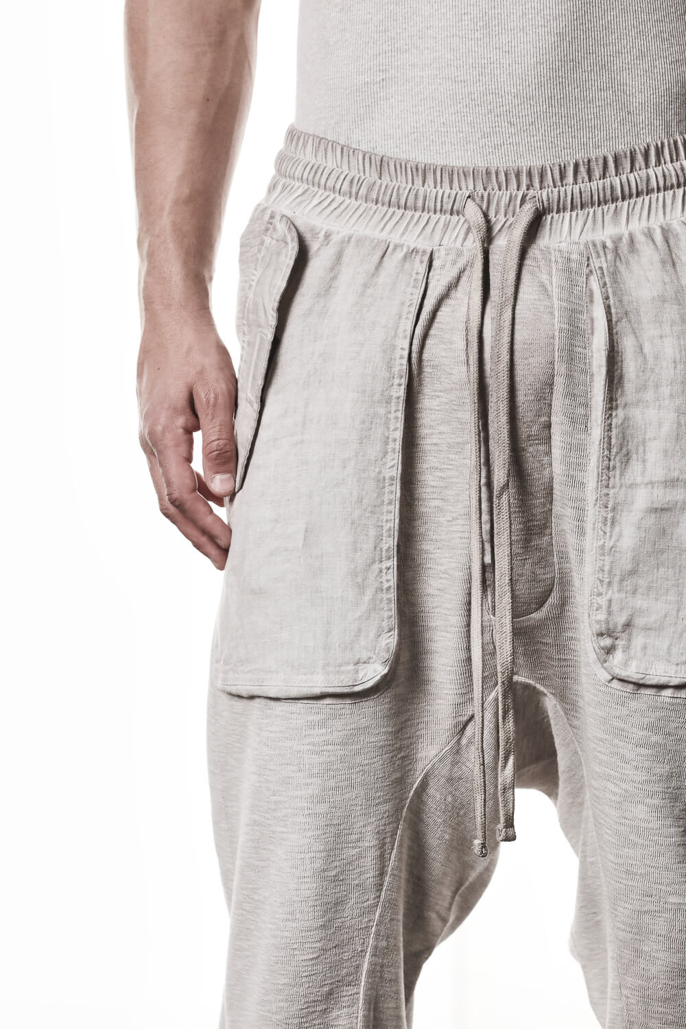 M ST 523 Cotton/Linen Trousers Light Beige