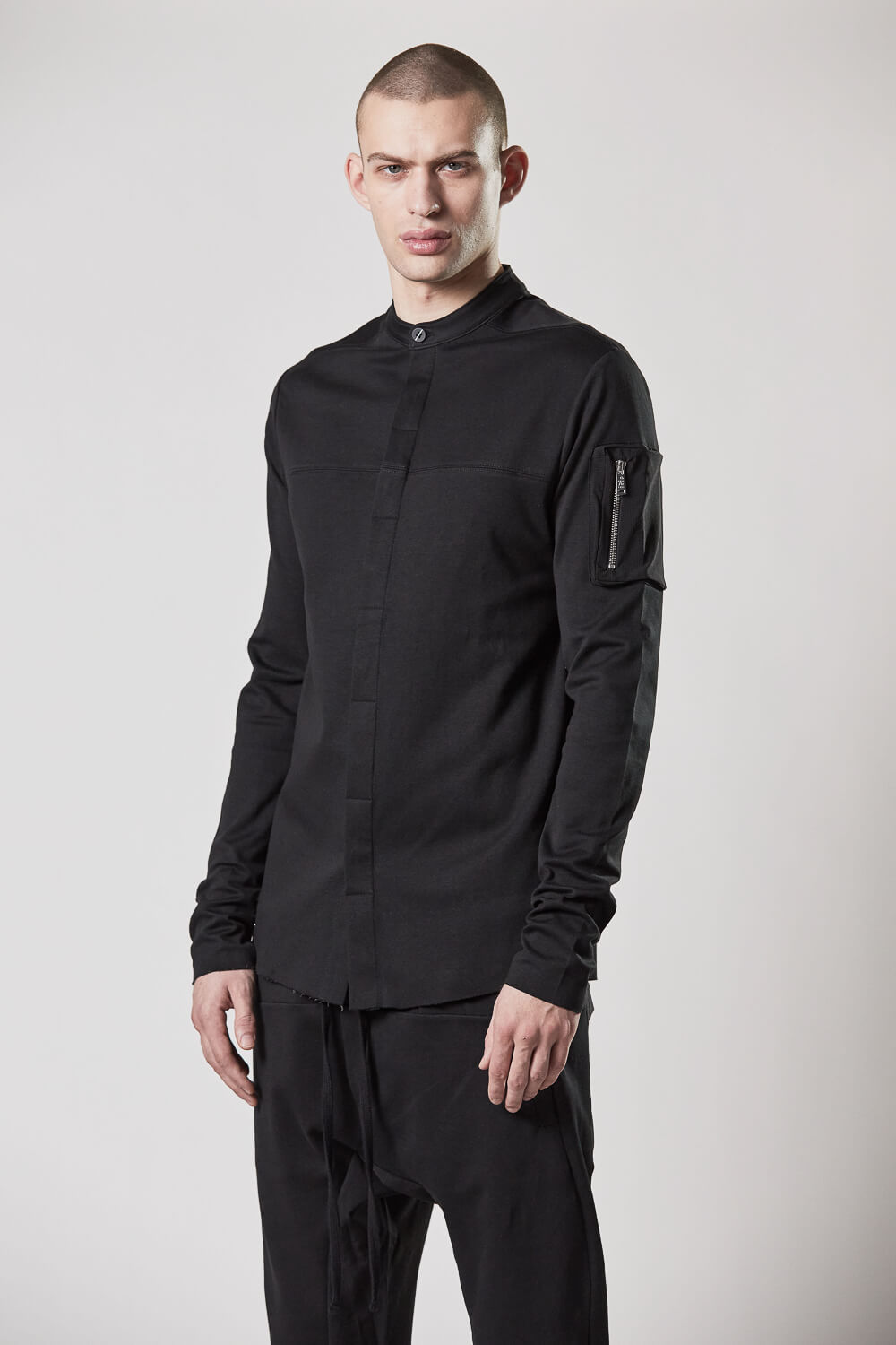 M TS 816 L/S Detail Shirt Black