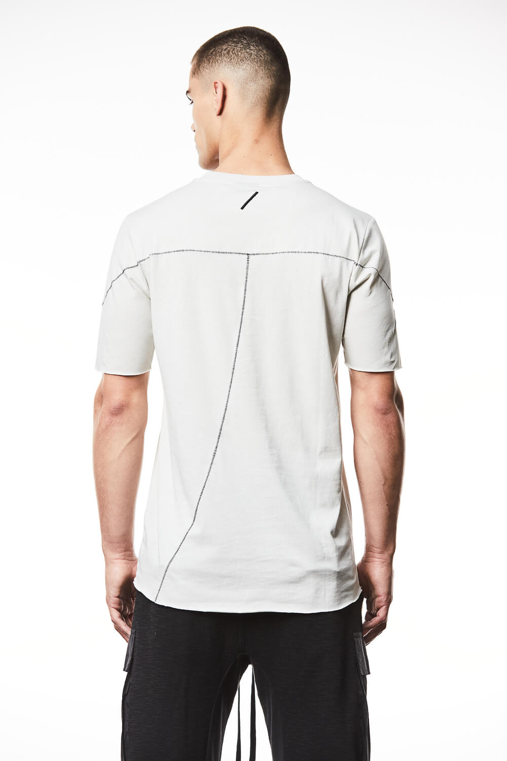 M TS 838 Raw Cut Hem T-Shirt Off White