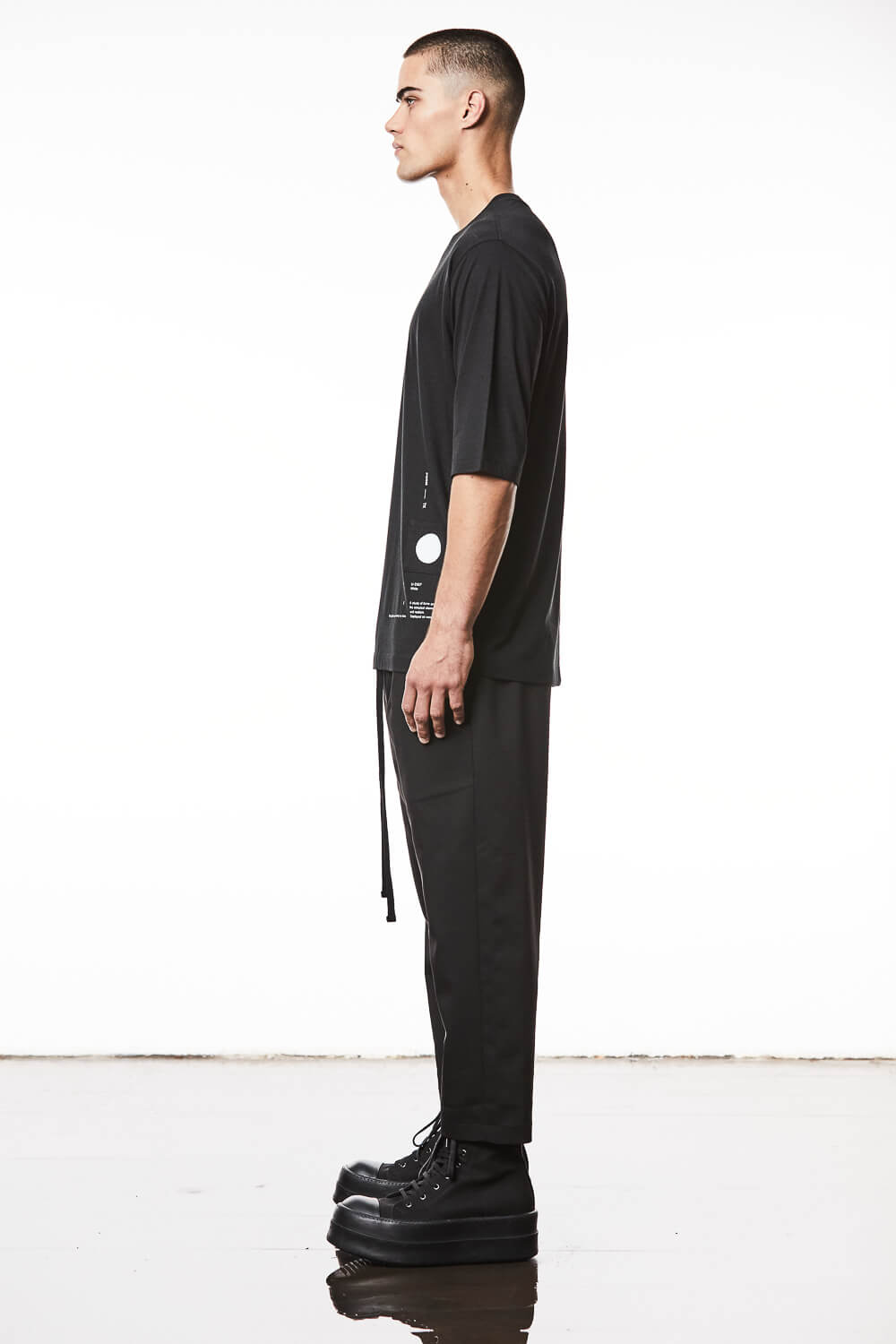 M TS 839 Printed Relaxed Fit T-Shirt Black