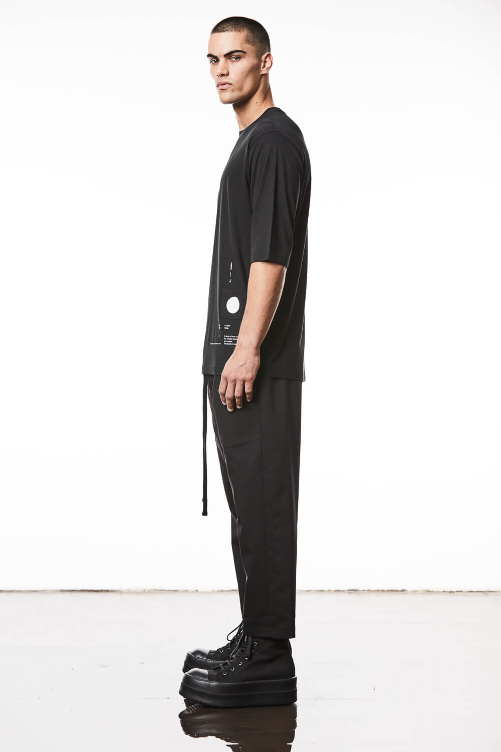 M TS 839 Printed Relaxed Fit T-Shirt Black