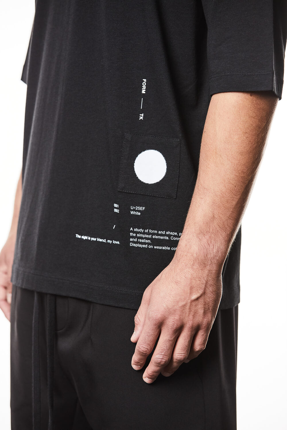 M TS 839 Printed Relaxed Fit T-Shirt Black