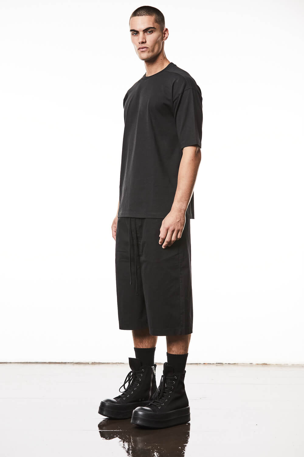 M TS 840 Back Print Loose Fit T-Shirt Black