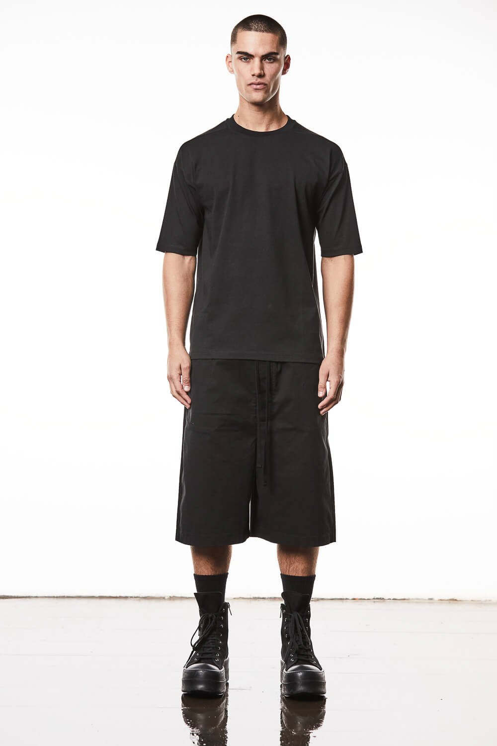 M TS 840 Back Print Loose Fit T-Shirt Black