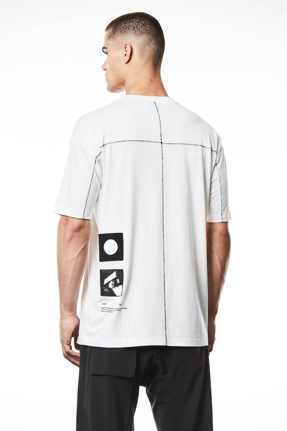 M TS 841 Back Patch Print T-Shirt White