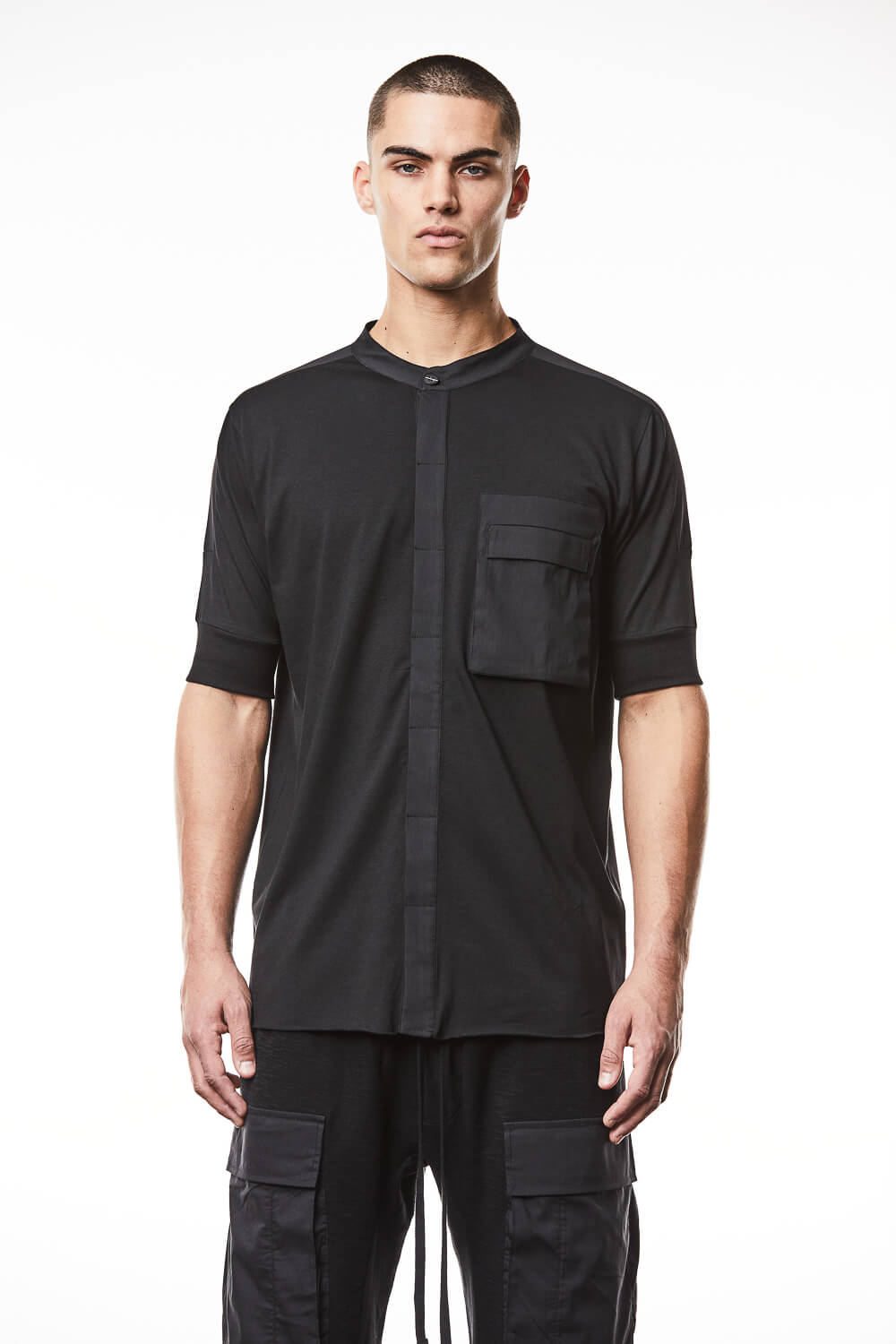 M TS 863 Chest Pocket Shirt Black