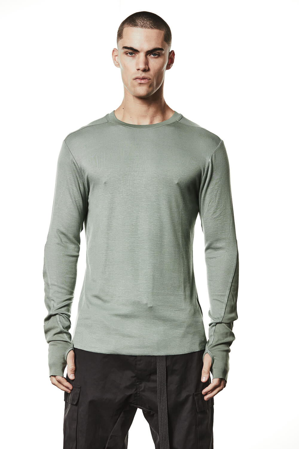 M TS 889 Slim Fit L/S T-Shirt Green