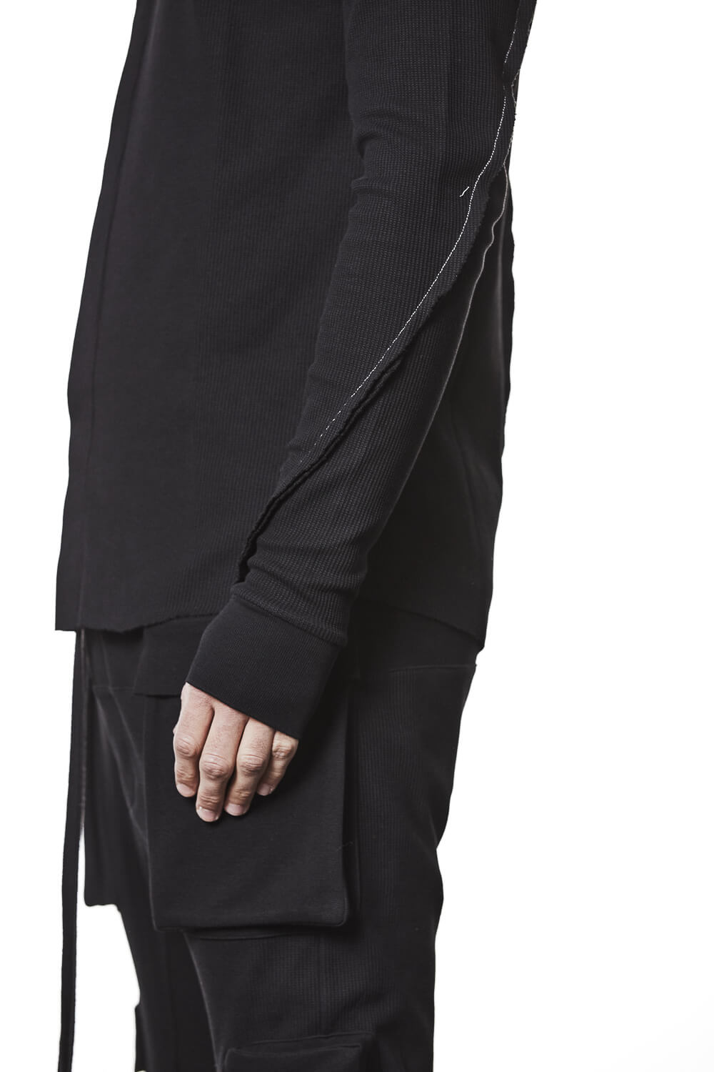 M TS 894 Stand Up Collar Shirt Black