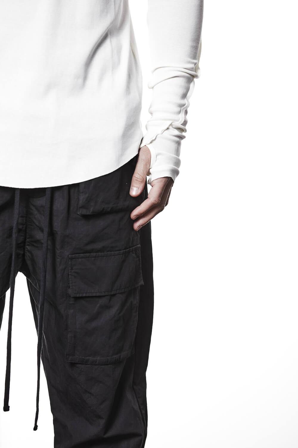 M TS 900 Raw Cut L/S T-Shirt Off White