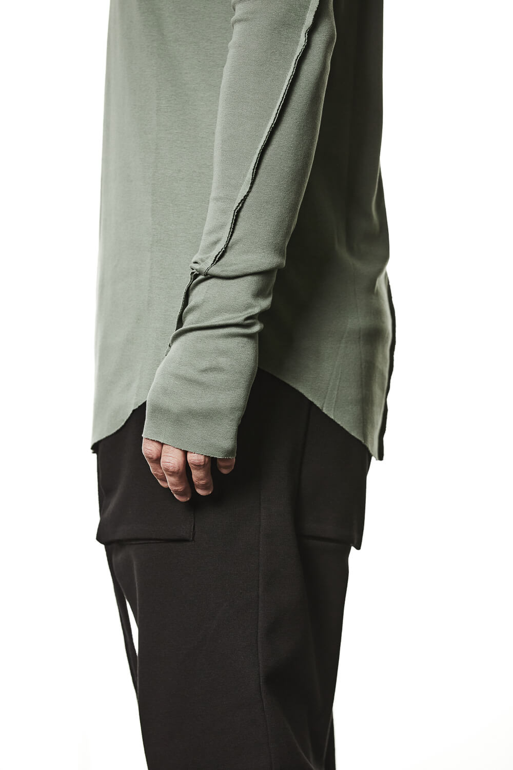 M TS 900 Raw Cut L/S T-Shirt Green