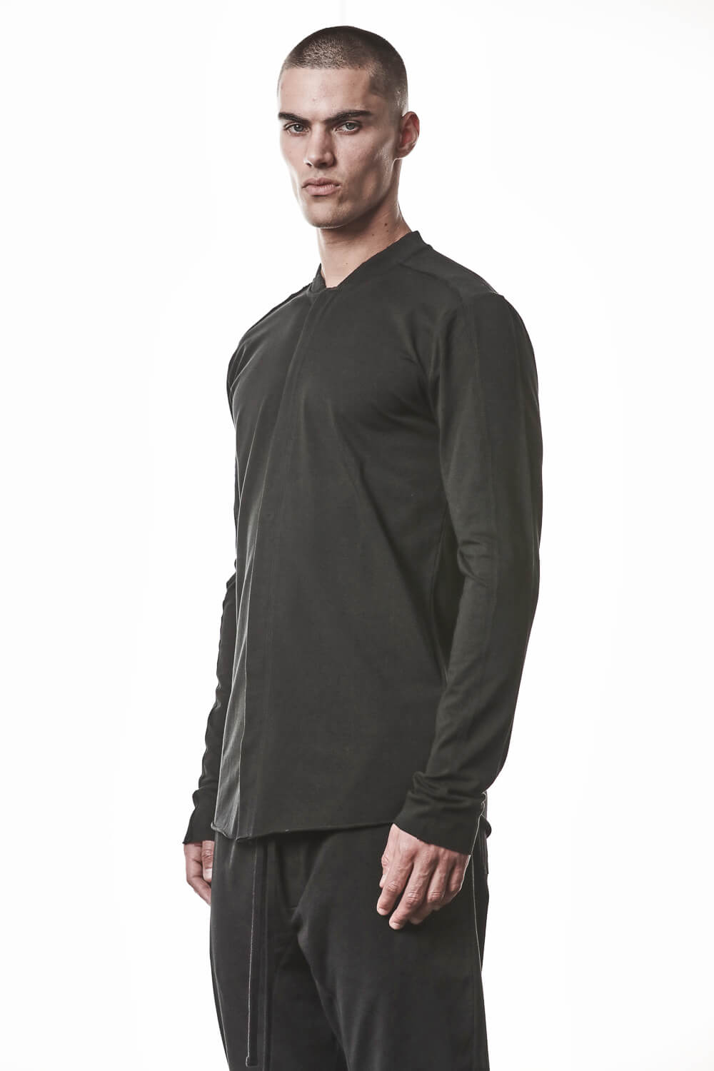 M TS 911 Ribbed Collar Shirt Black