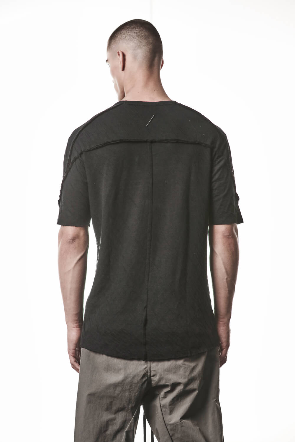 M TS 921 Wrinkle Effect T-Shirt Black