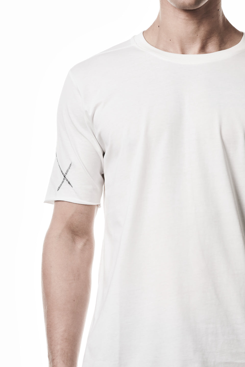 M TS 924 Raw Cut Hem T-Shirt Off White