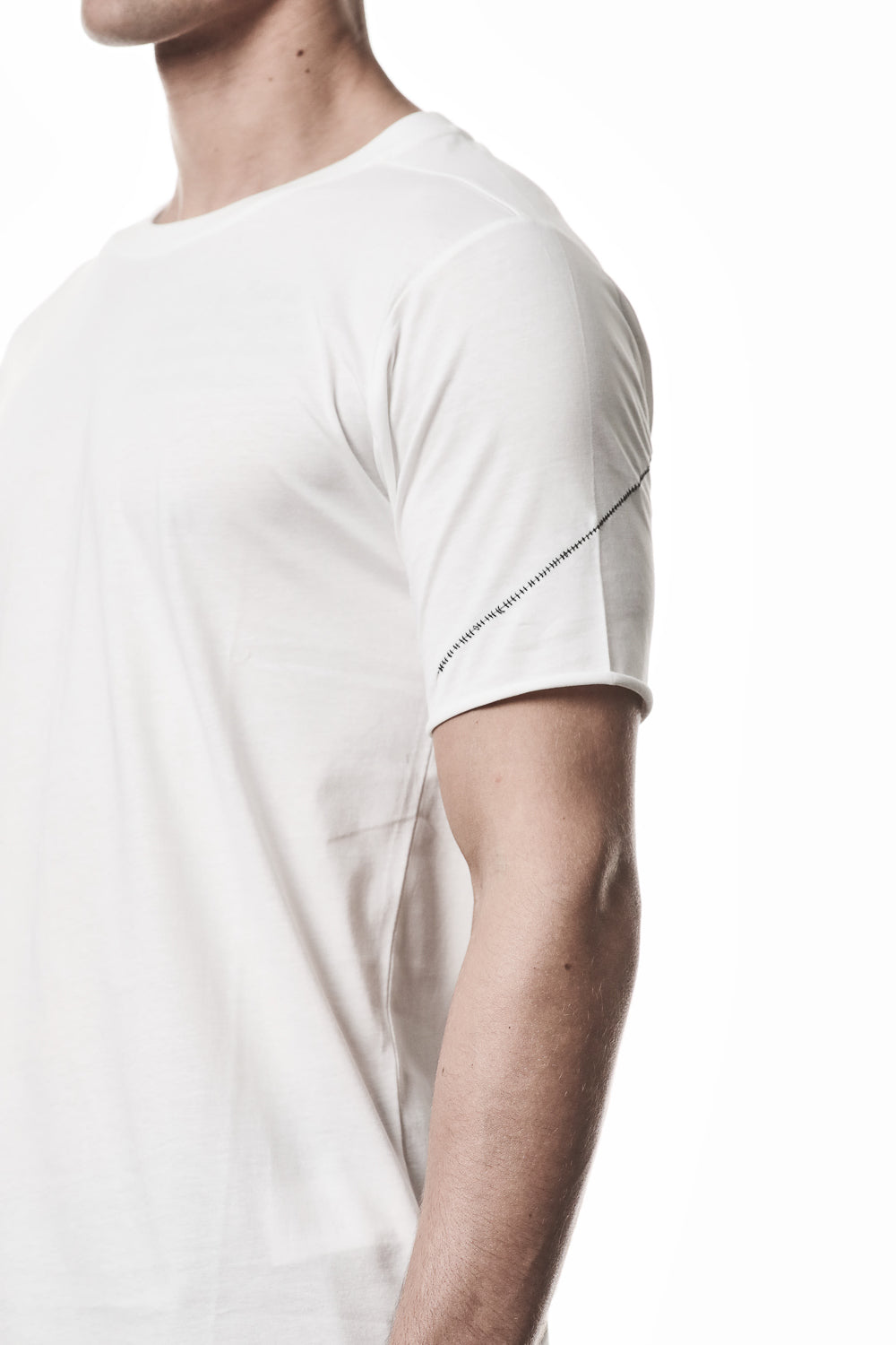 M TS 924 Raw Cut Hem T-Shirt Off White