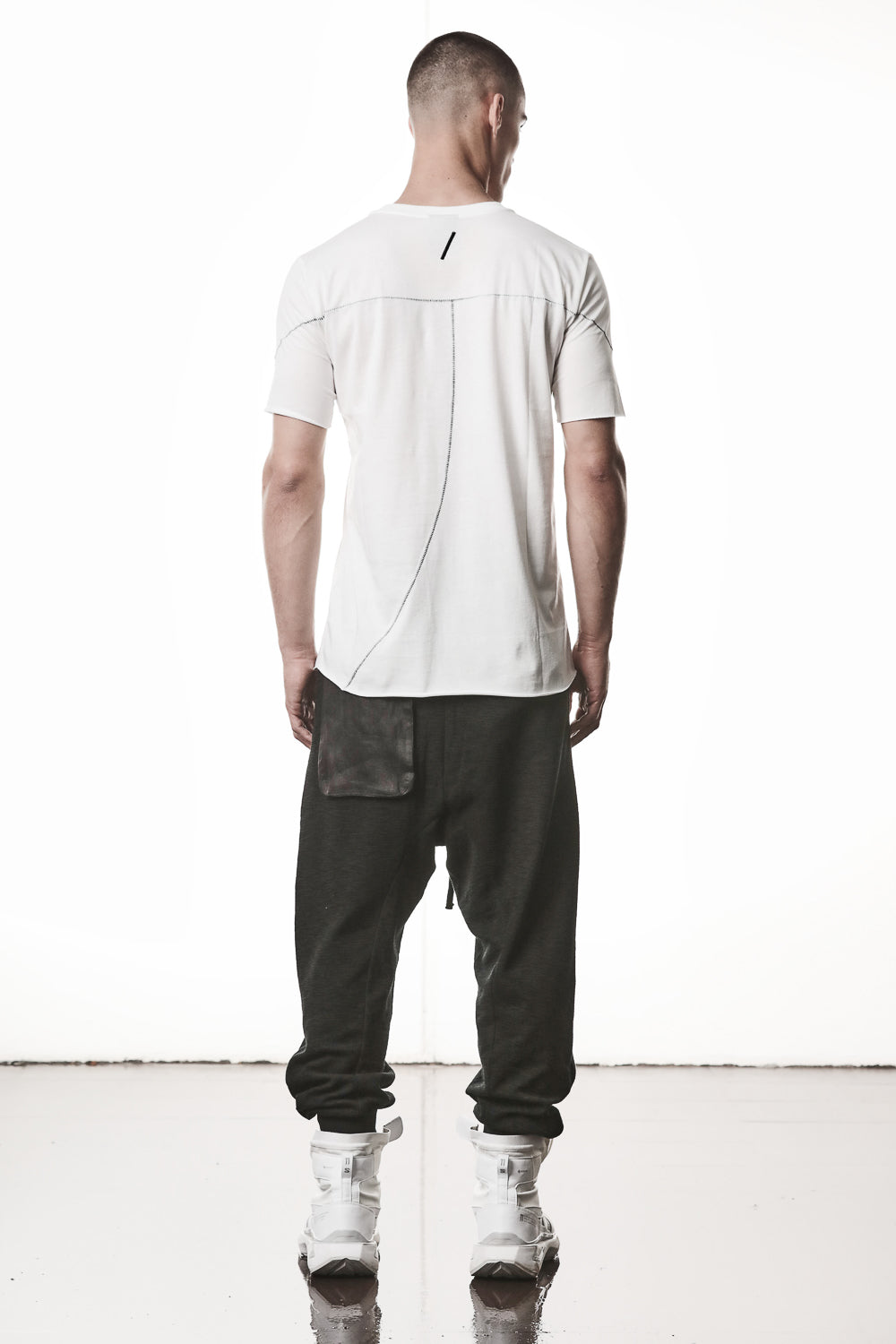 M TS 924 Raw Cut Hem T-Shirt Off White