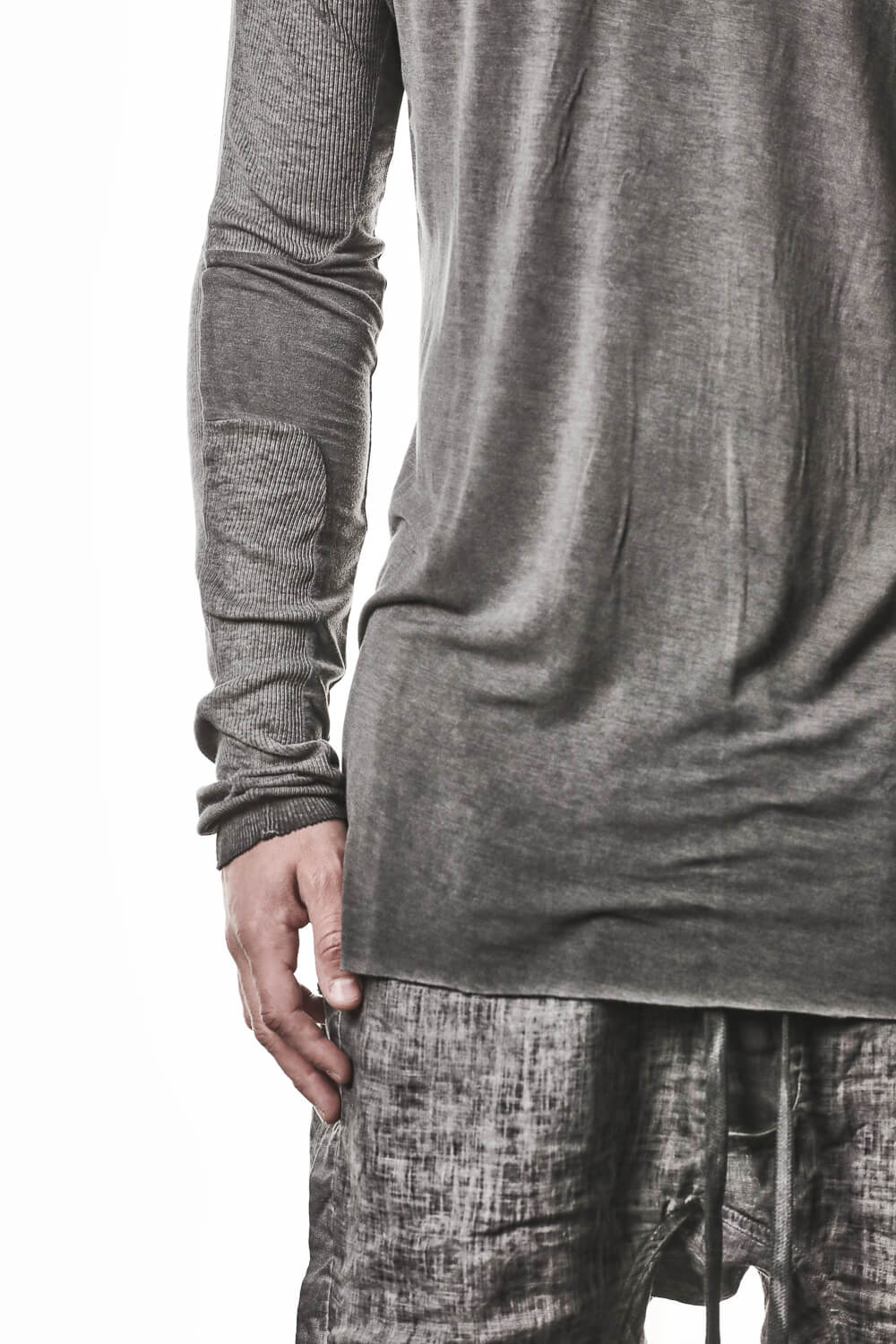 M TS 941 Raglan Details L/S T-Shirt Grey