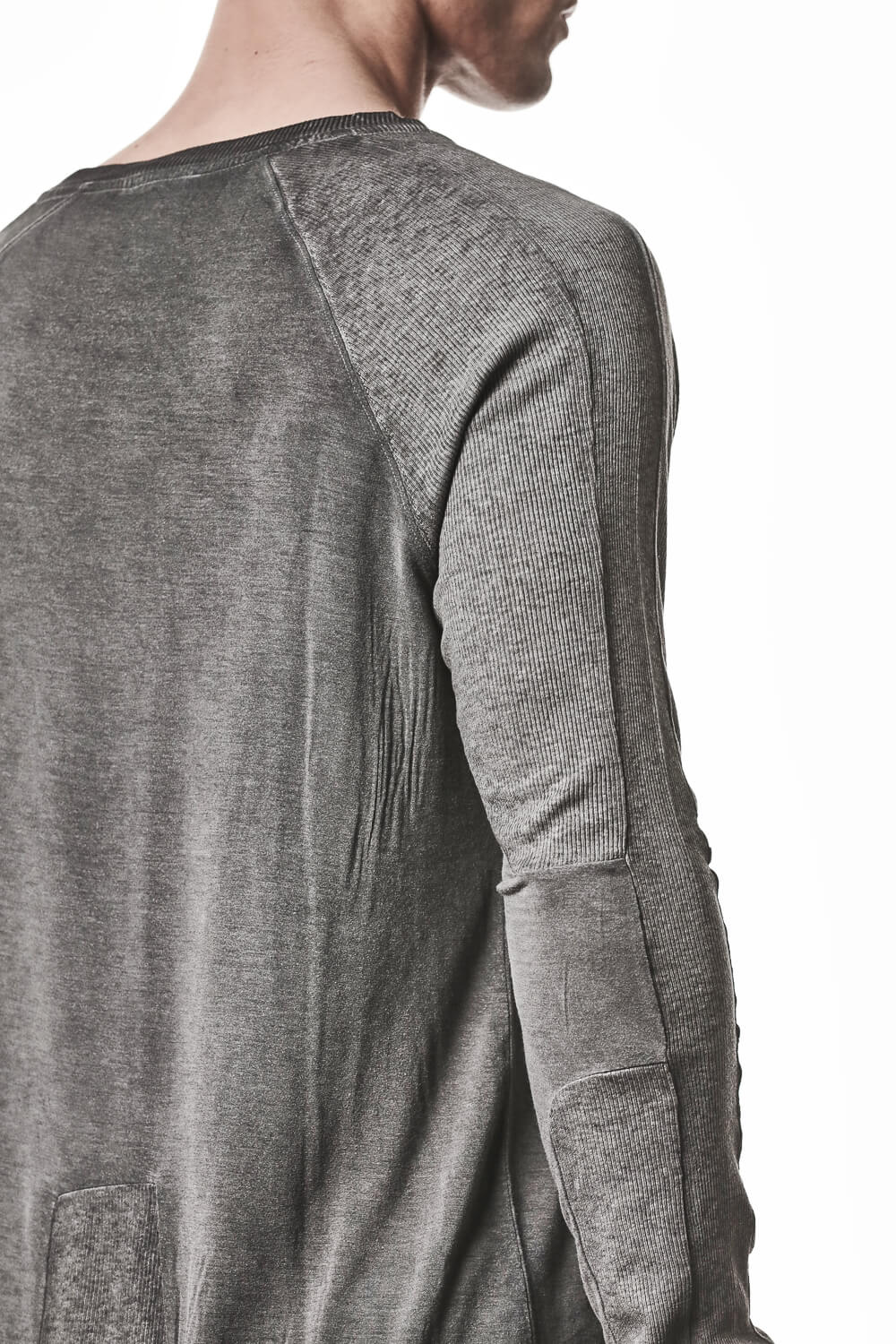 M TS 941 Raglan Details L/S T-Shirt Grey