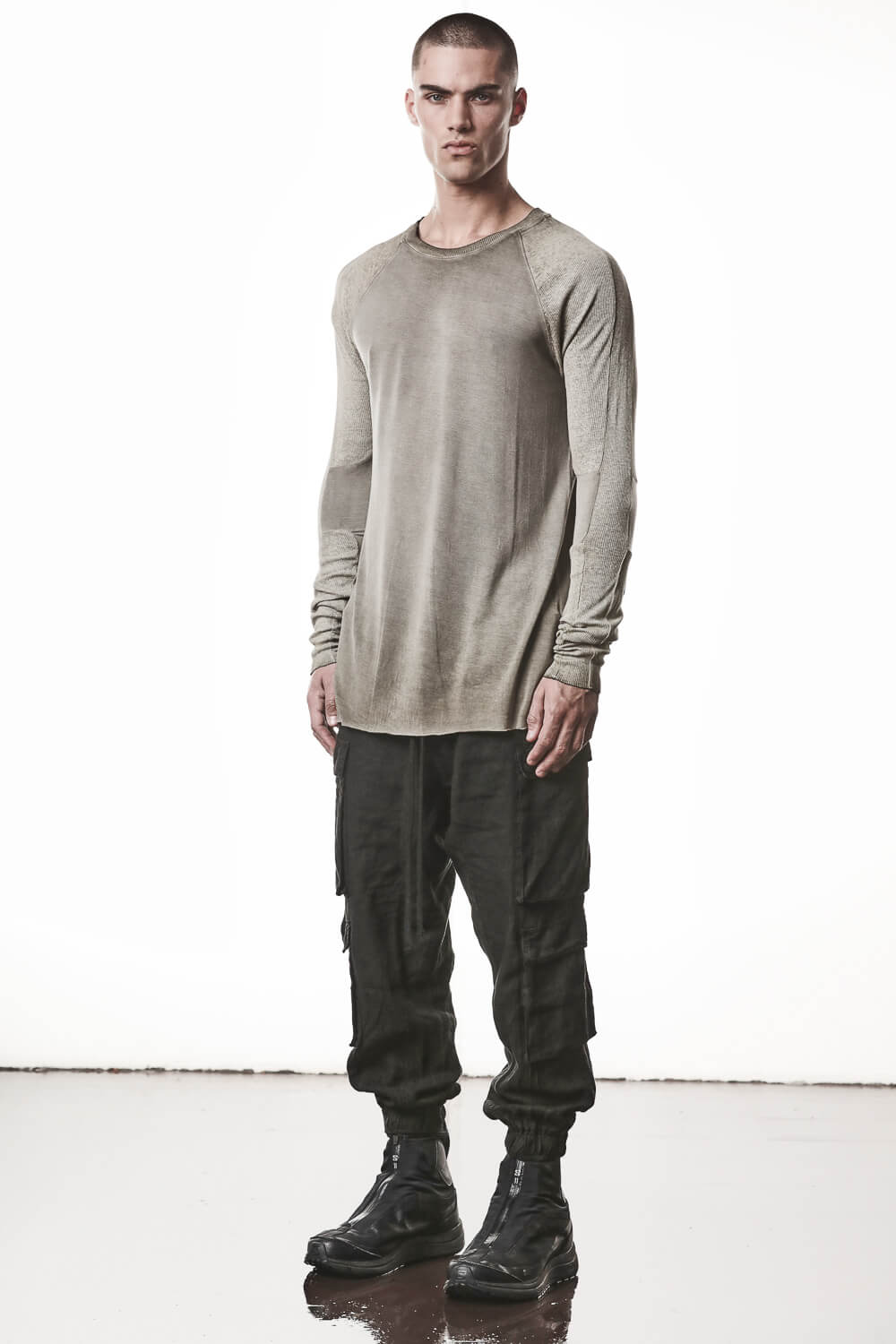 M TS 941 Raglan Details L/S T-Shirt Light Olive