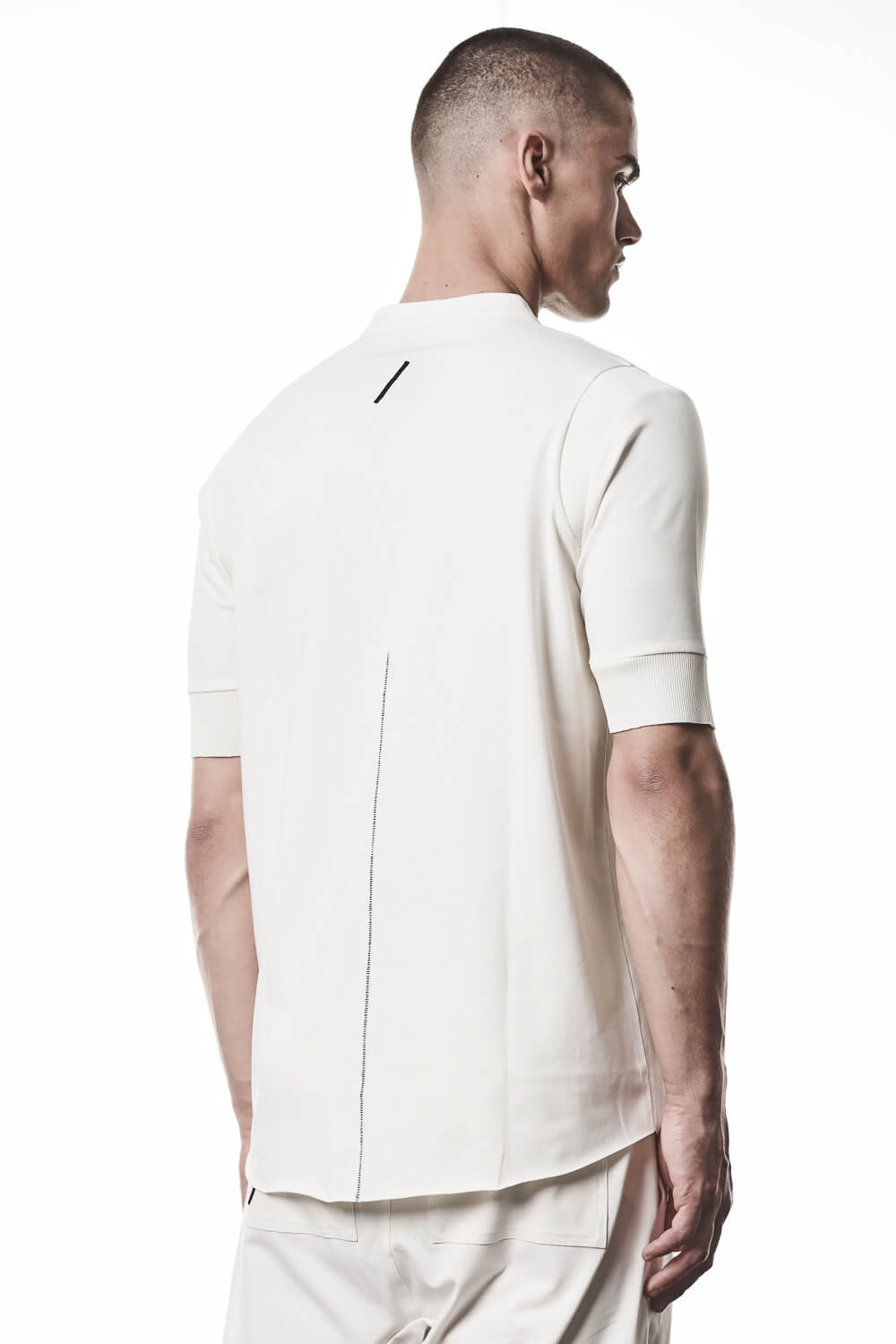 M TS 951 Cotton Stand Up Collar T-Shirt Cream