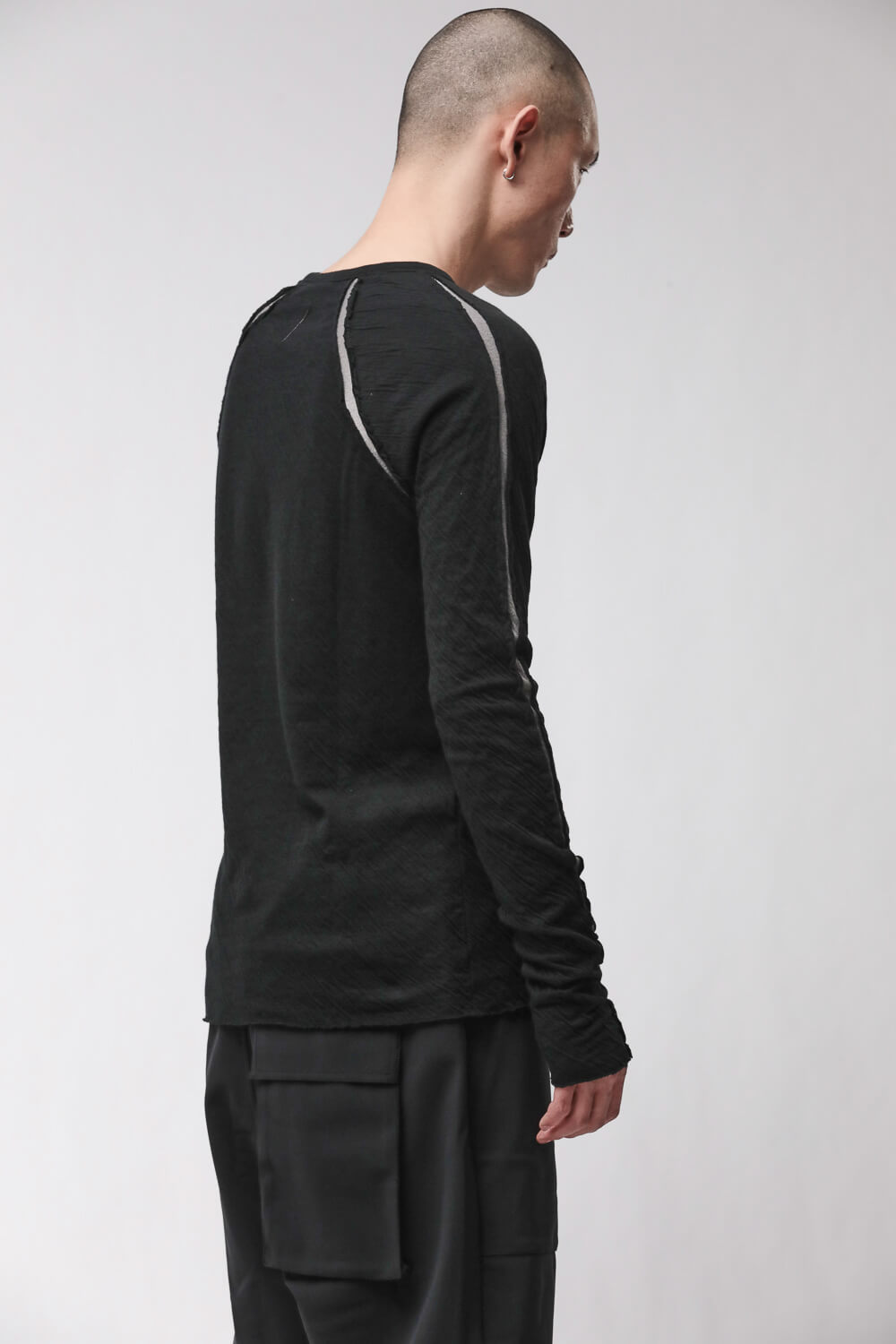 M TS 982 Hem Detail L/S T-Shirt Black