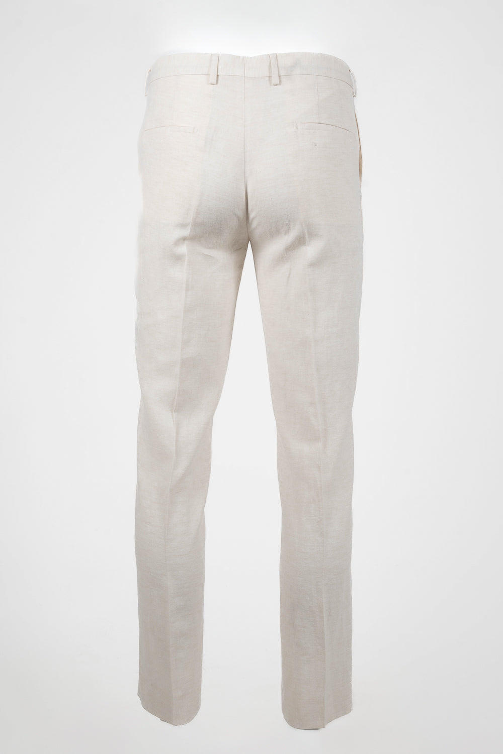 Mark N Sherman Linen Trousers Light Beige