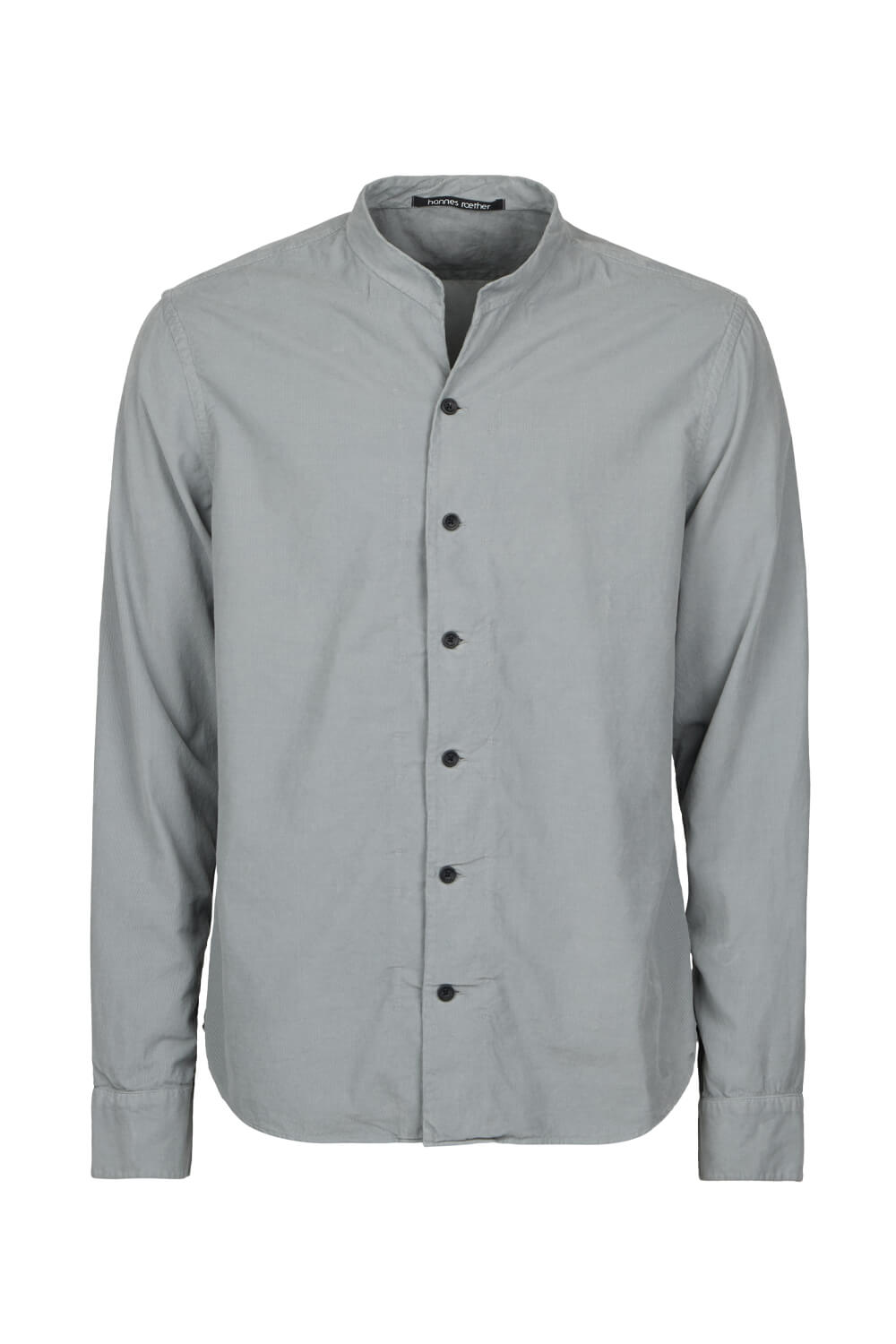 Micro Cord Mandarin Collar Shirt Teal