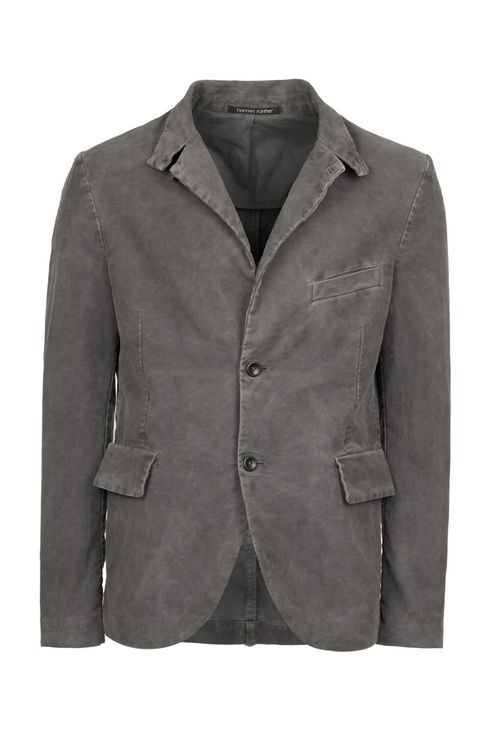 Moleskine Button-Up Front Pocket Blazer/Jacket Charcoal