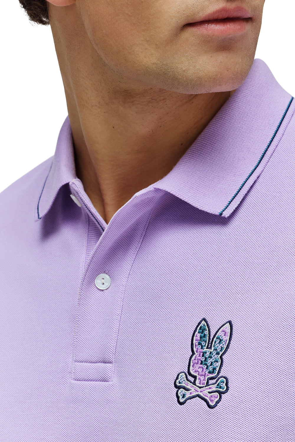 Olivier Pique Polo T-Shirt Lavender