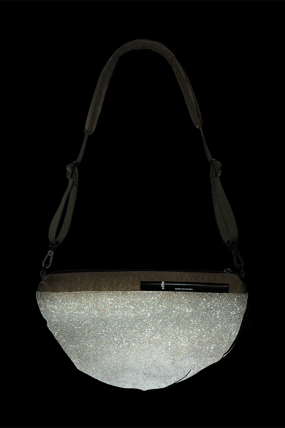 Orne Reflective Crossbody Bag Taupe/Grey