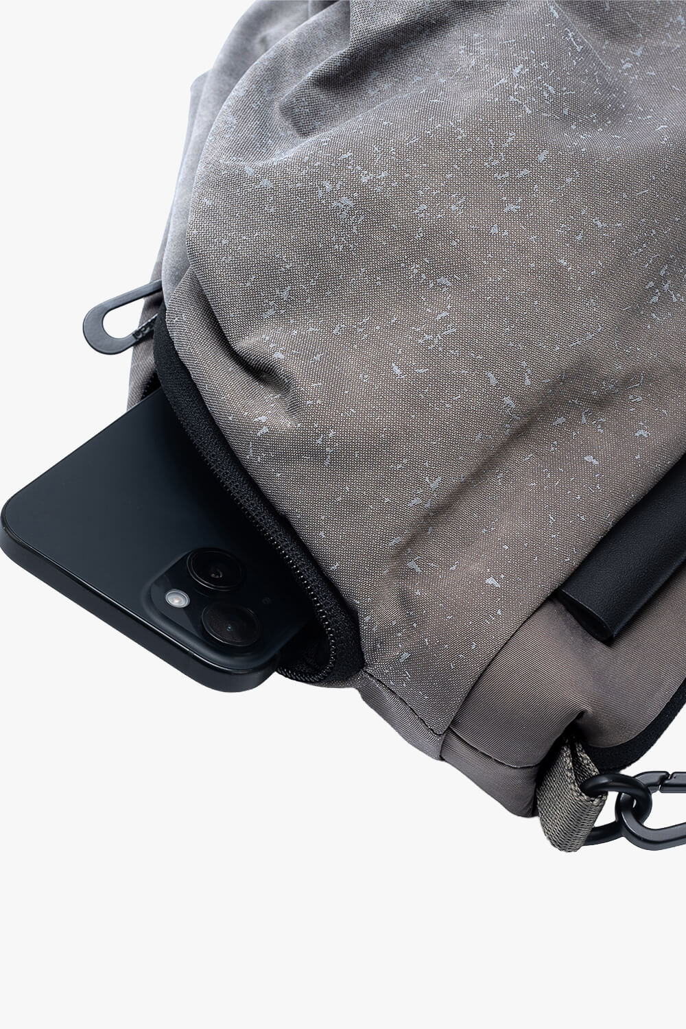 Orne Reflective Crossbody Bag Taupe/Grey