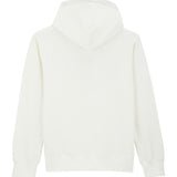Plain Cotton Embroidered Hoodie Off-White