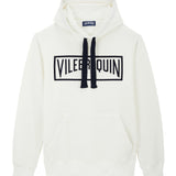 Plain Cotton Embroidered Hoodie Off-White