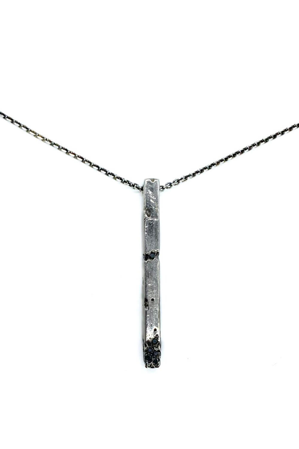 Raw Bar Necklace Sterling Silver