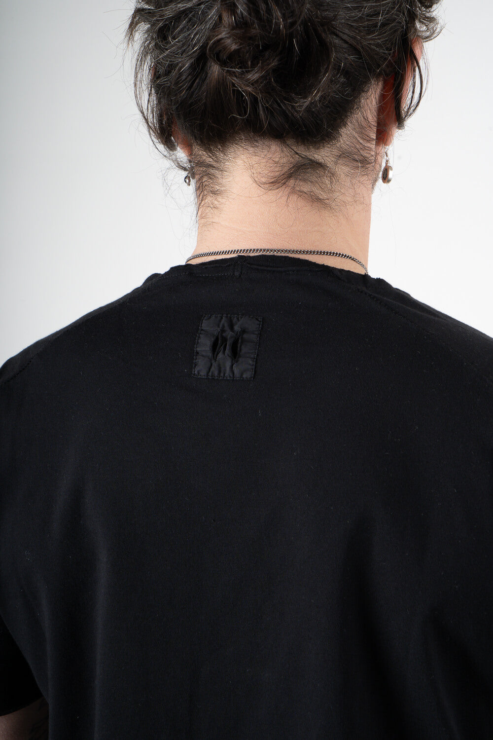 Raw Edge Regular Fit T-Shirt Black