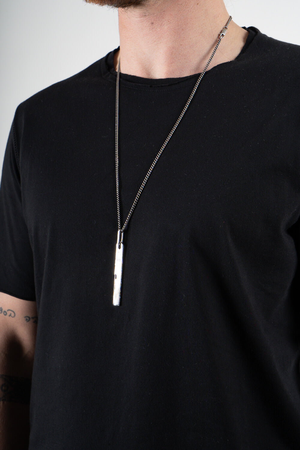 Raw Edge Regular Fit T-Shirt Black