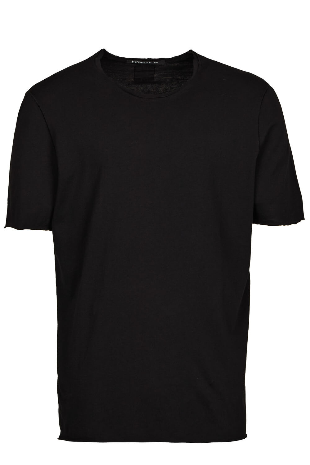 Raw Finish Regular Fit T-Shirt Black
