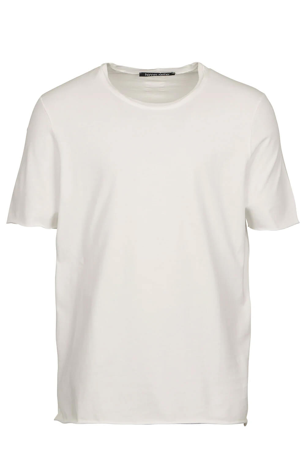 Raw Finish Regular Fit T-Shirt White