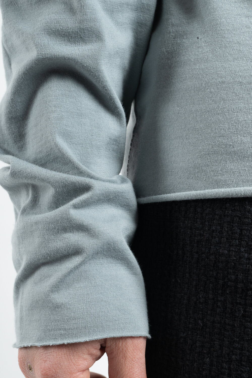 Raw Neck Regular Fit L/S T-Shirt Mint