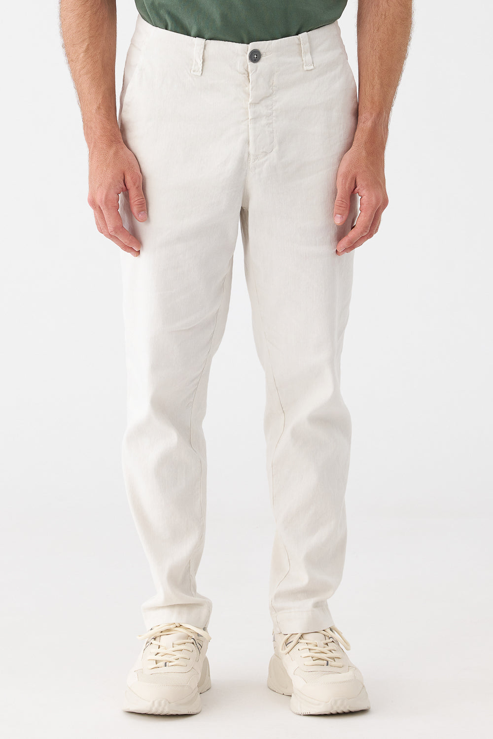 Regular Fit Cotton/Linen Chinos Ice