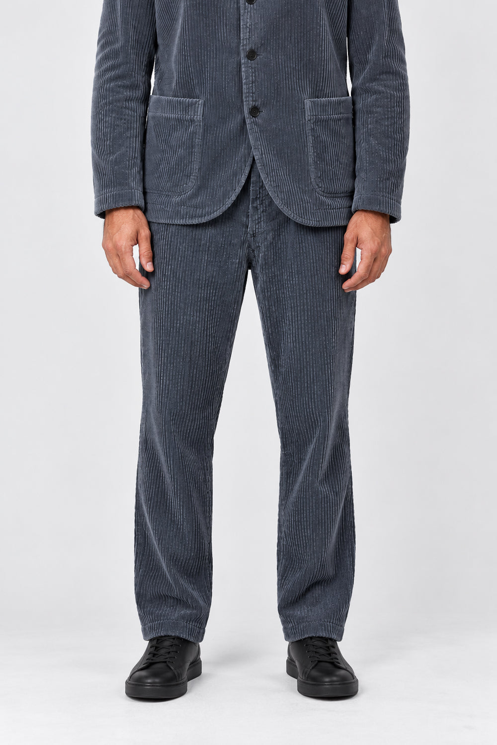 Regular Fit Corduroy Trousers Steel Blue