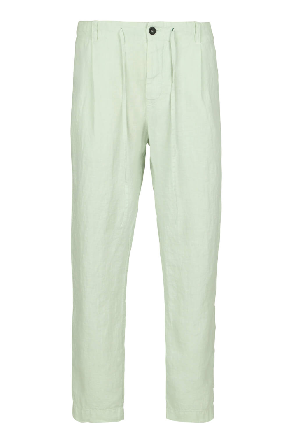 Relaxed Fit Linen Trousers Matcha