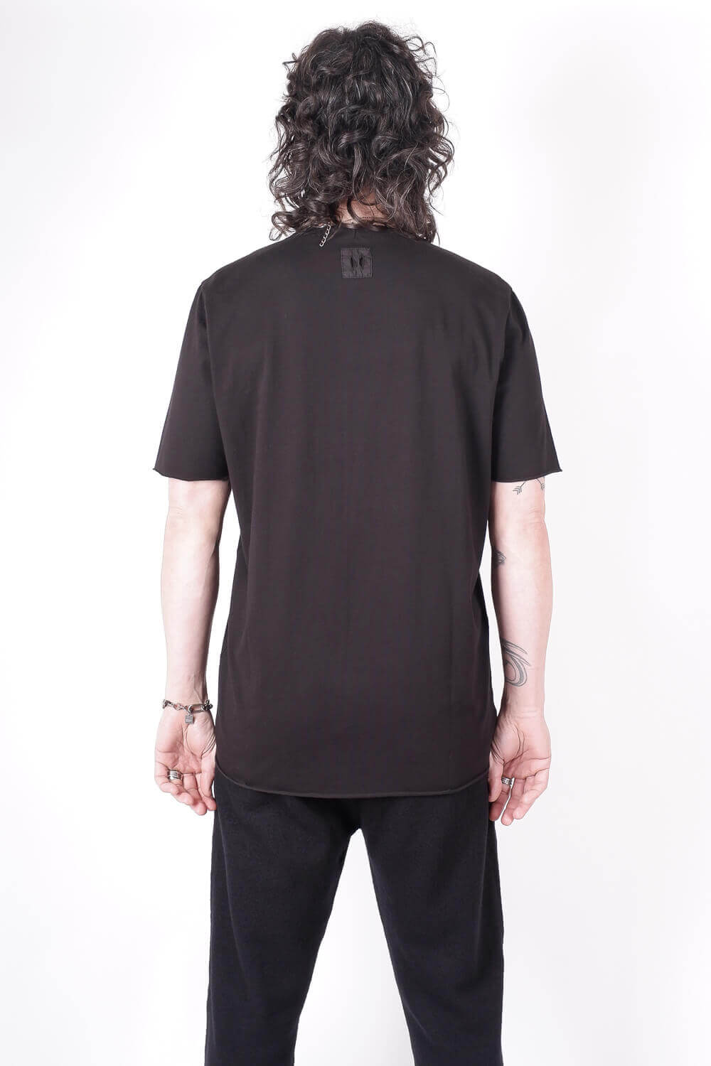 Raw Finish Regular Fit T-Shirt Black