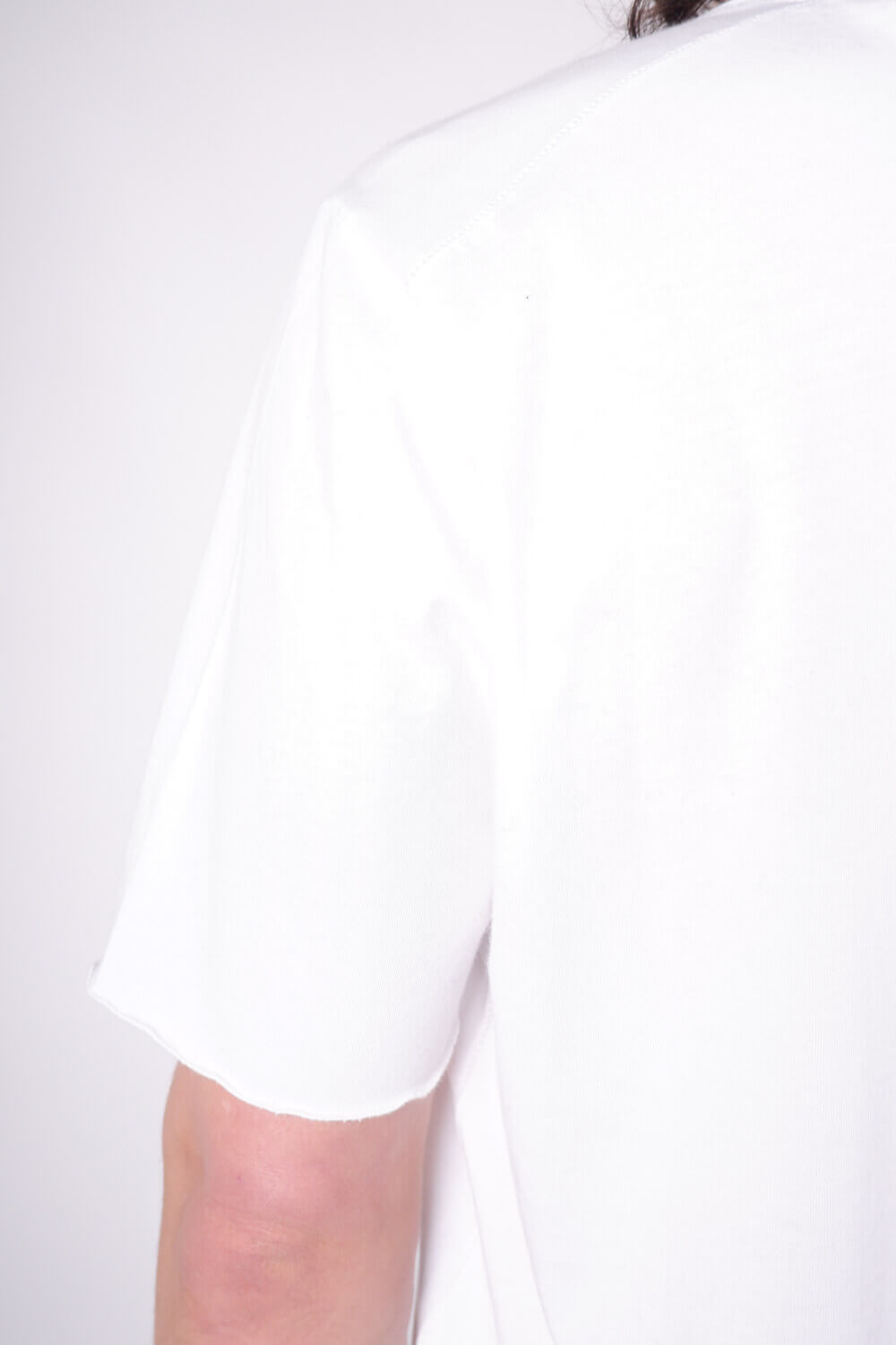 Raw Finish Regular Fit T-Shirt White