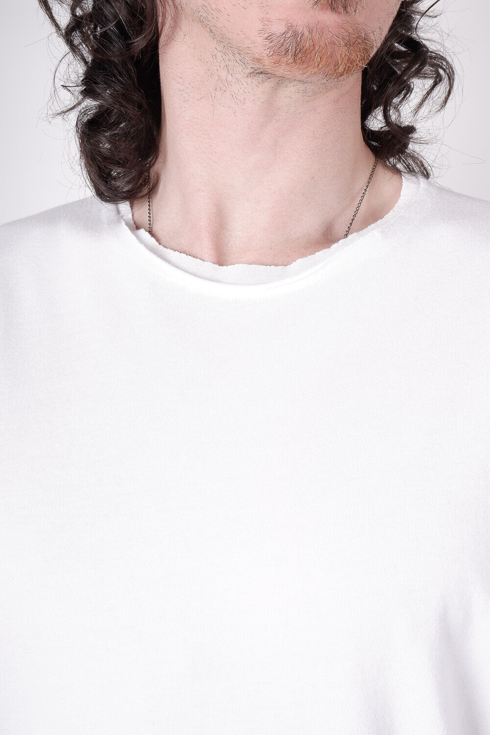 Raw Finish Regular Fit T-Shirt White