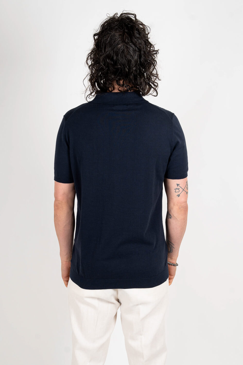 Retro Polo T-Shirt Navy