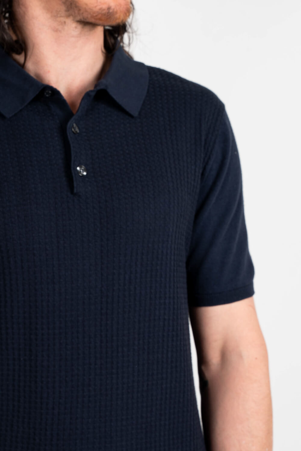 Retro Polo T-Shirt Navy